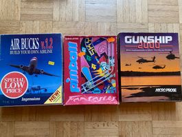 Amiga 1200 Games — Gunship, Pinball Fantasies, Air Bucks